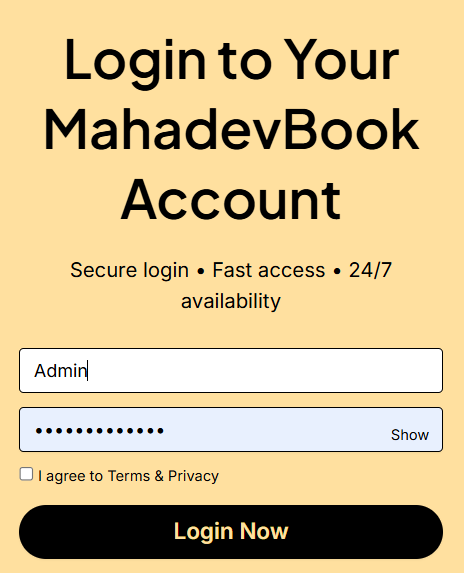 Create MahadevBook ID login Process explained step by step