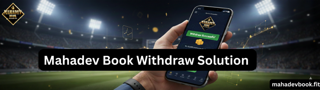 Mahadev Book Withdraw solution showing successful online withdrawal on mobile betting app with secure payment confirmation